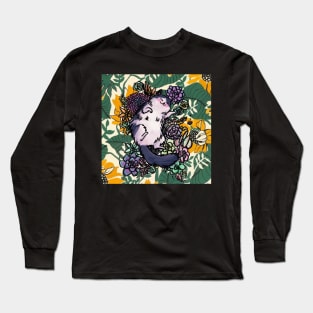 Cat on flowers Long Sleeve T-Shirt